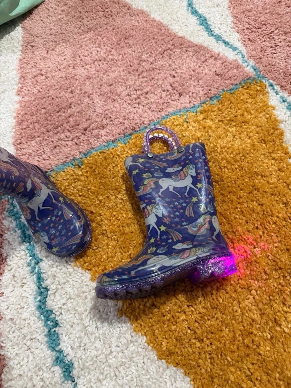 Kids Purple Unicorn Rain Boots - Brand Unknown